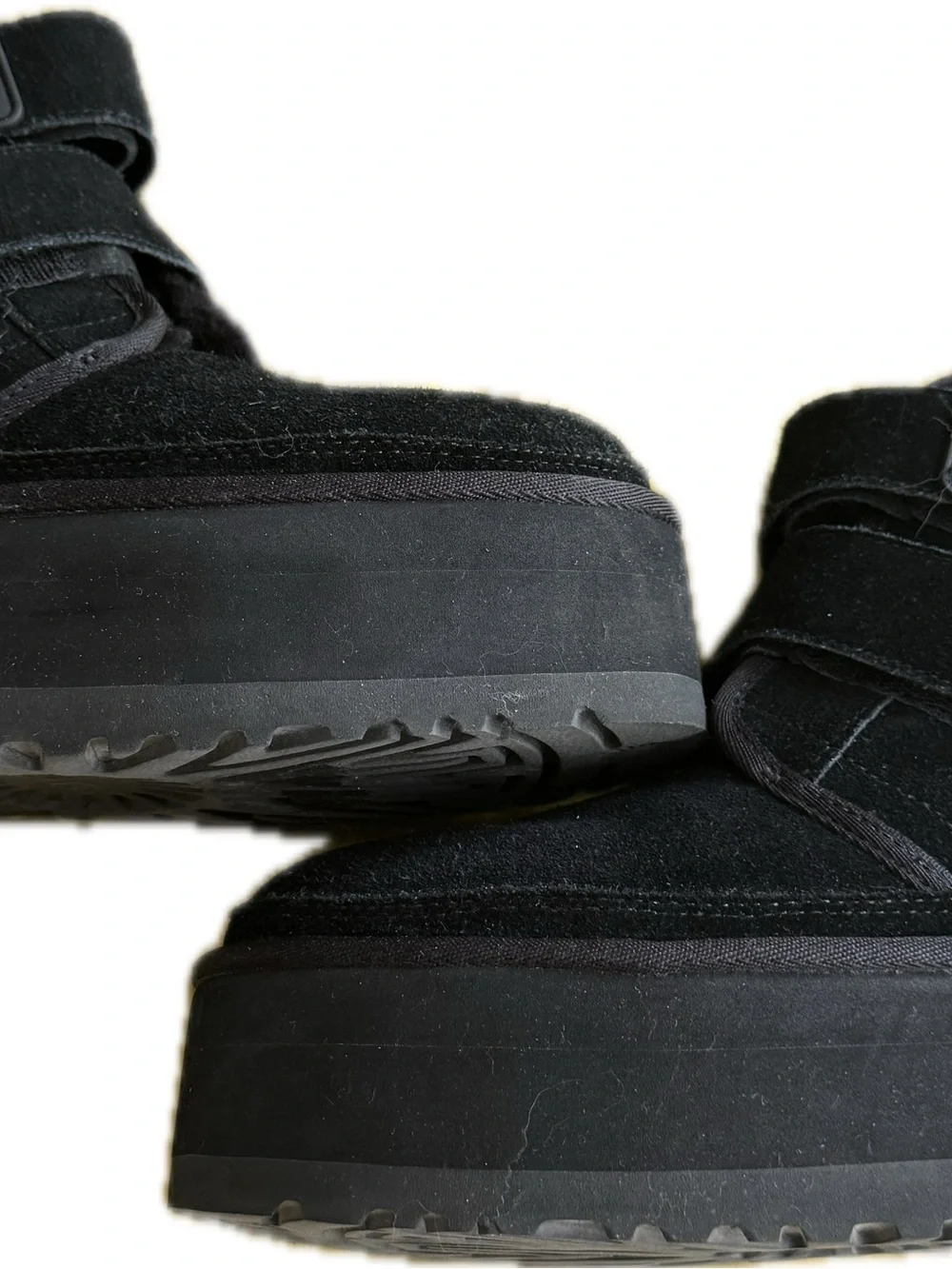 UGG Women's Black Platform Velcro Strap Shoes